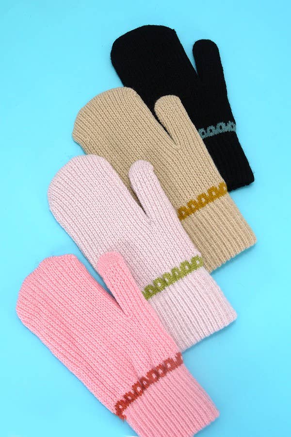 Classic Solid Knit Mittens