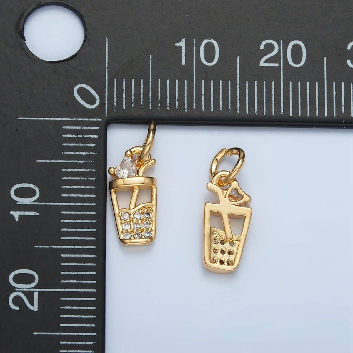 24K Gold Filled Iced Drink Charm