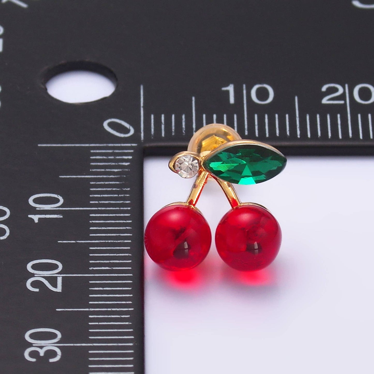Red Cherry Stud Earrings