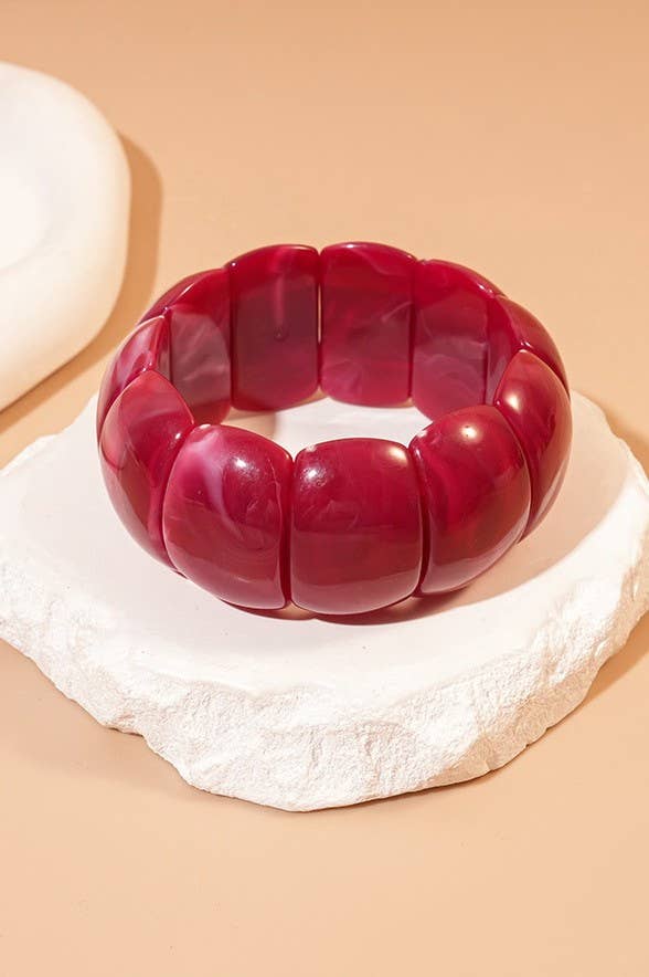 Color-Block Acrylic Bracelet