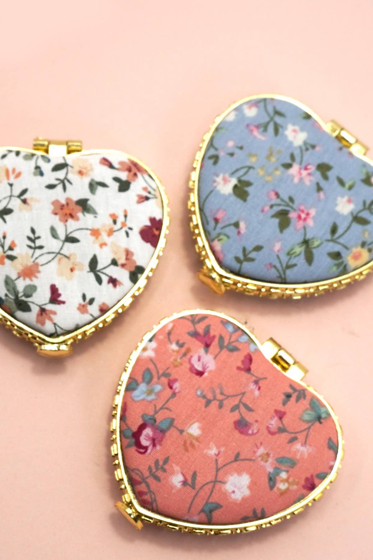 Handheld Floral Compact Mirror