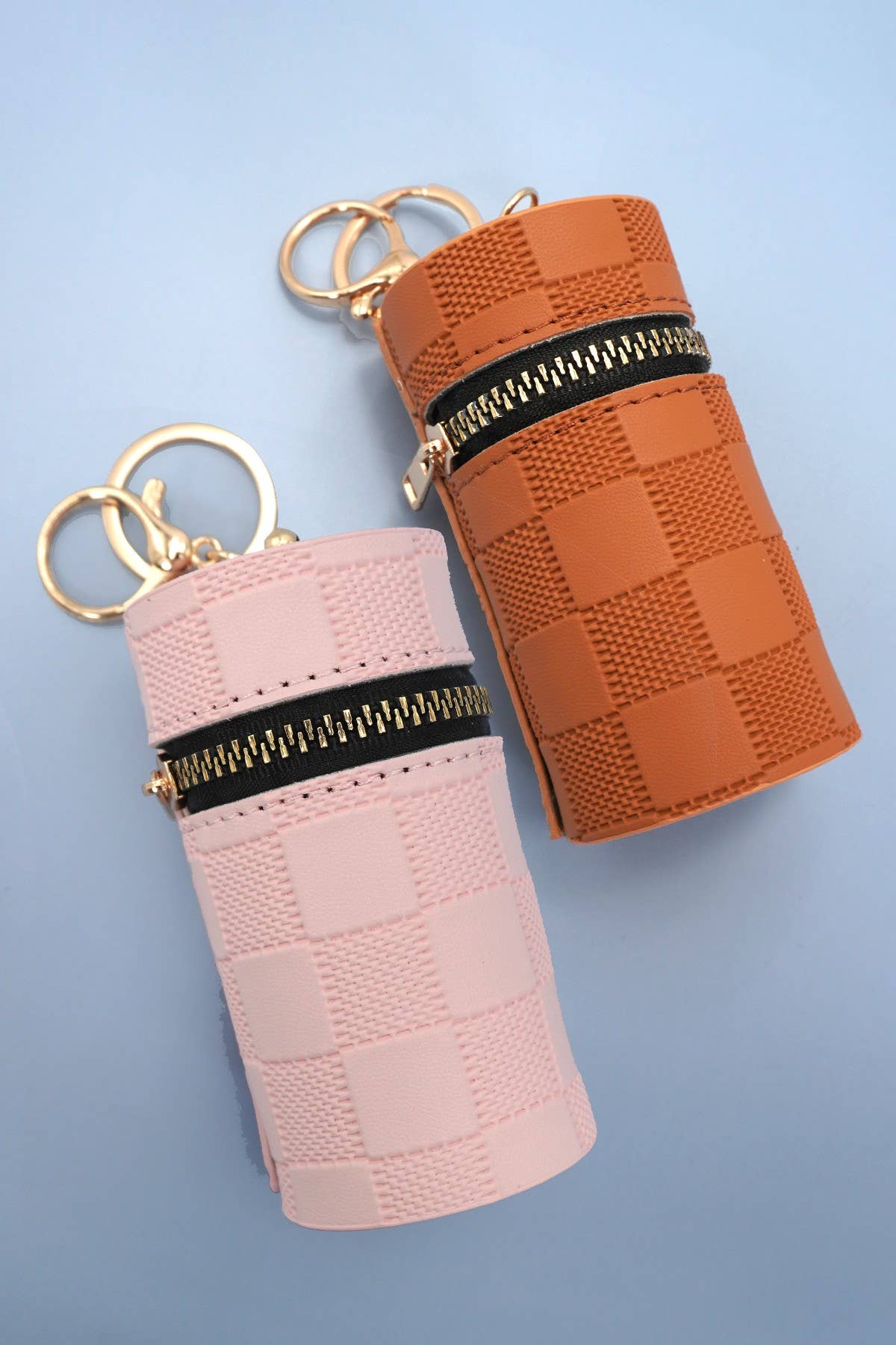 Round Lip Stick Pouch Keychain