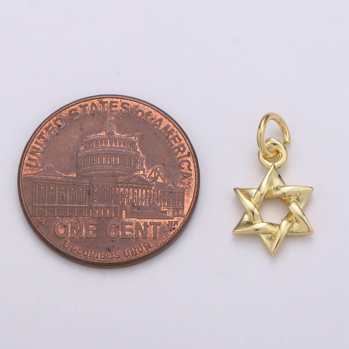 24K Gold Filled Edged Star of David Charm | D922