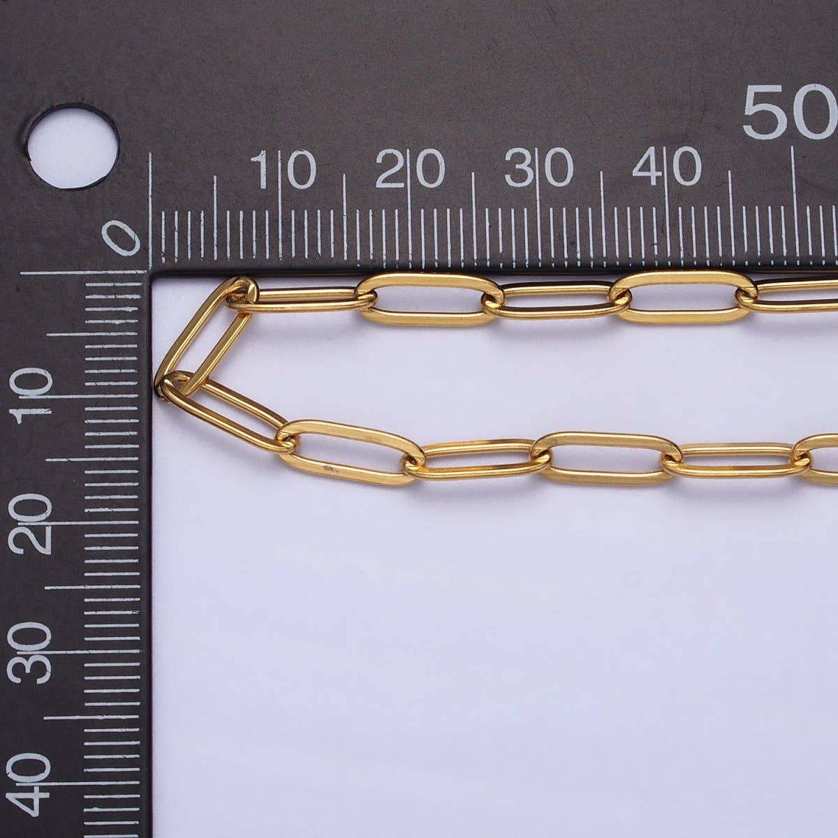 Gold Paperclip Chain Necklace 17.7 inch