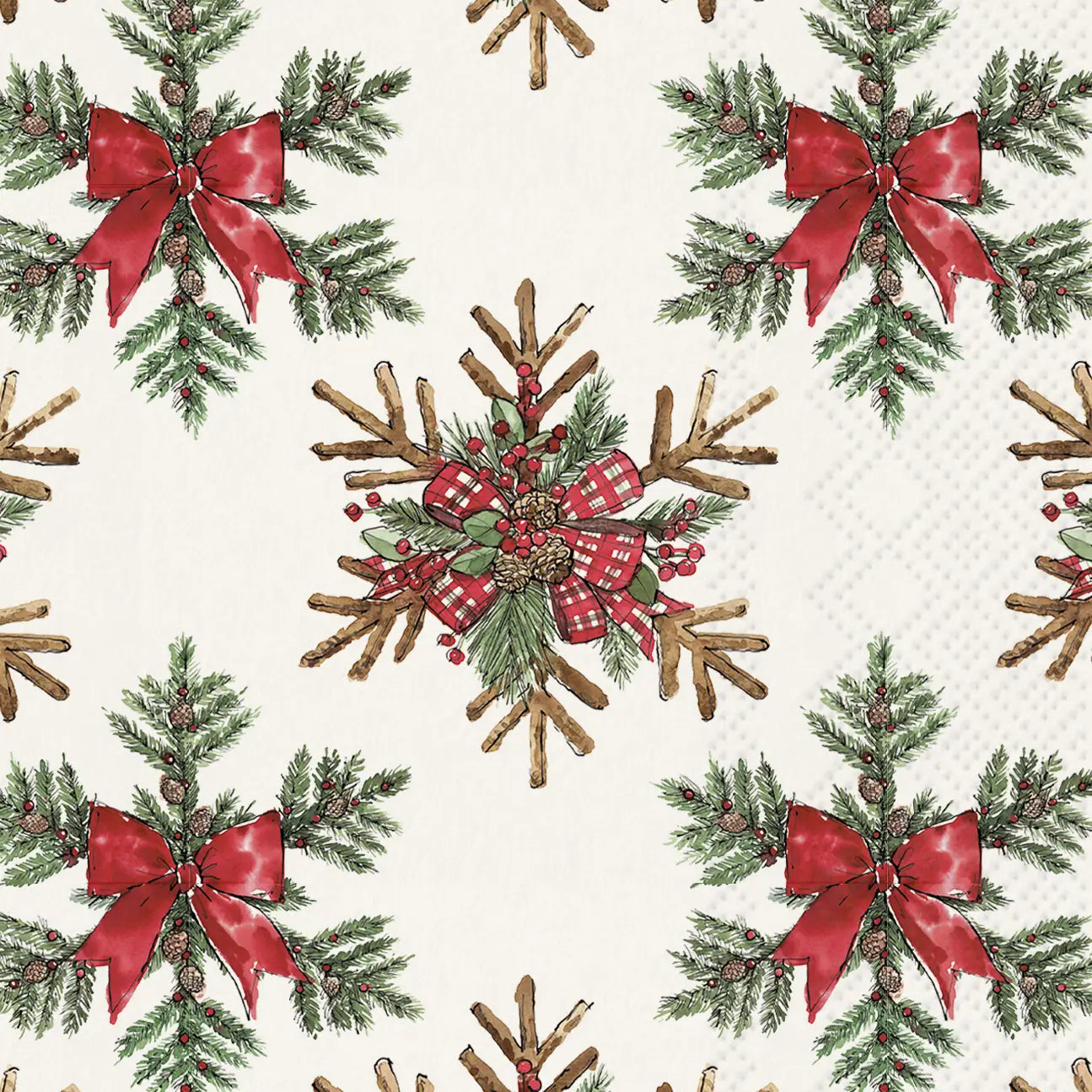 Stars From Branches Christmas Guest Towels