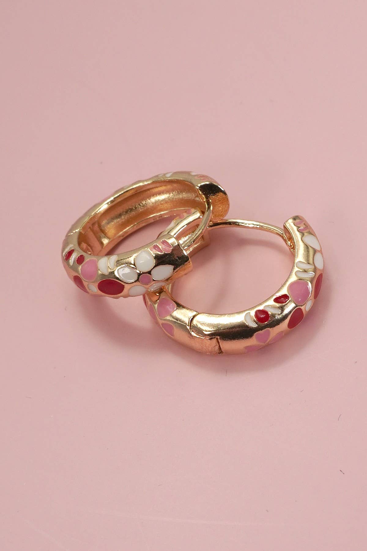 Colorful Floral Hoop Earrings