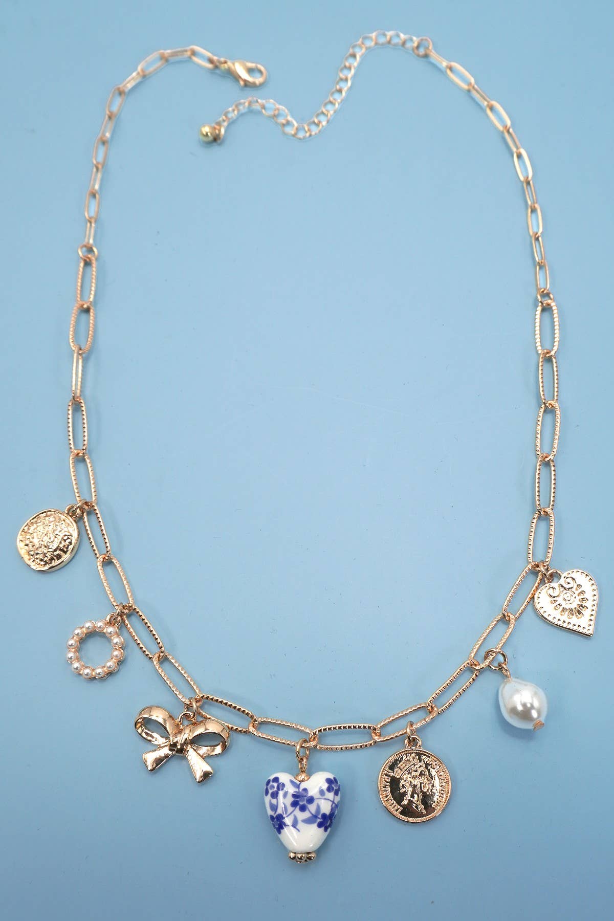 Ceramic Charm Link Necklace