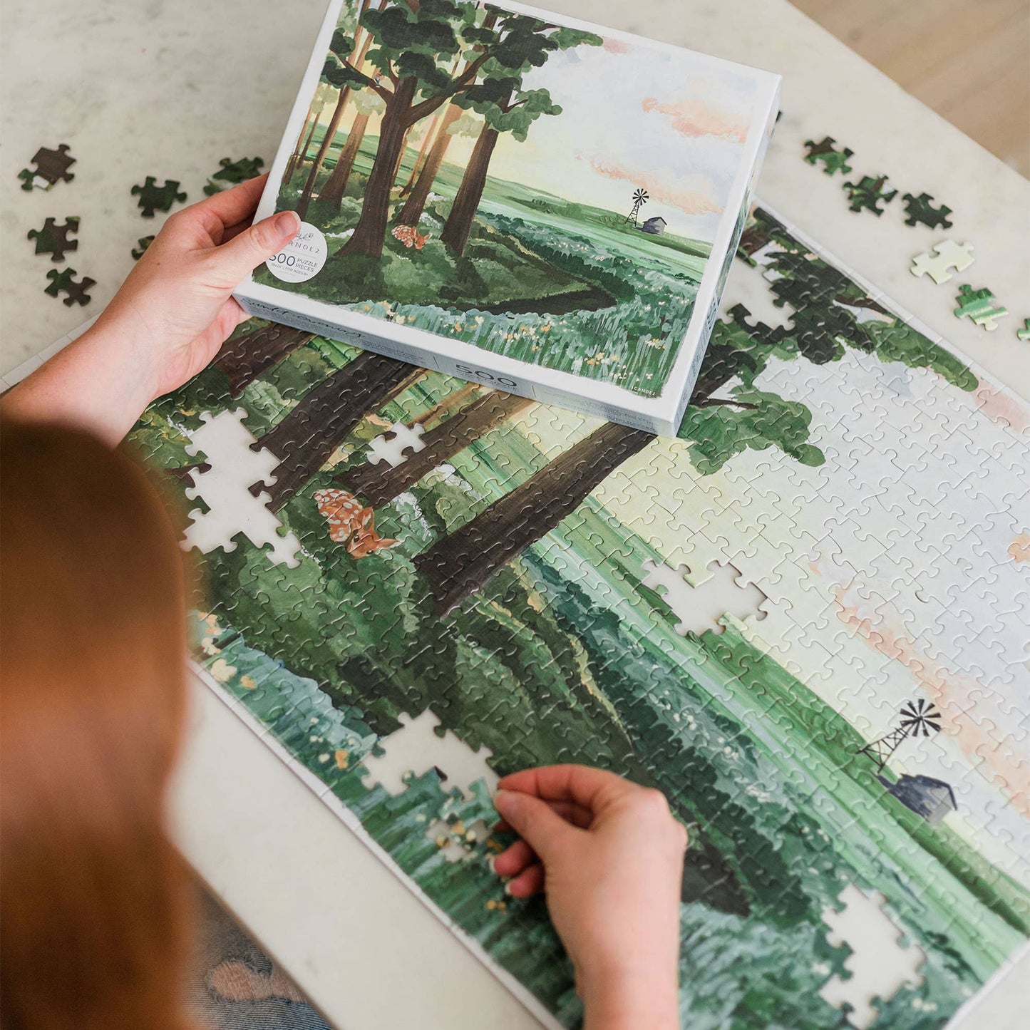 Sunlit Evening - 500 Piece Jigsaw Puzzle