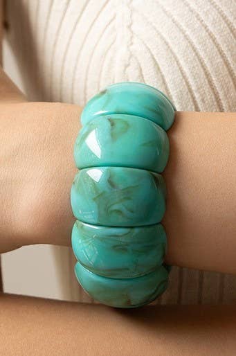 Color-Block Acrylic Bracelet