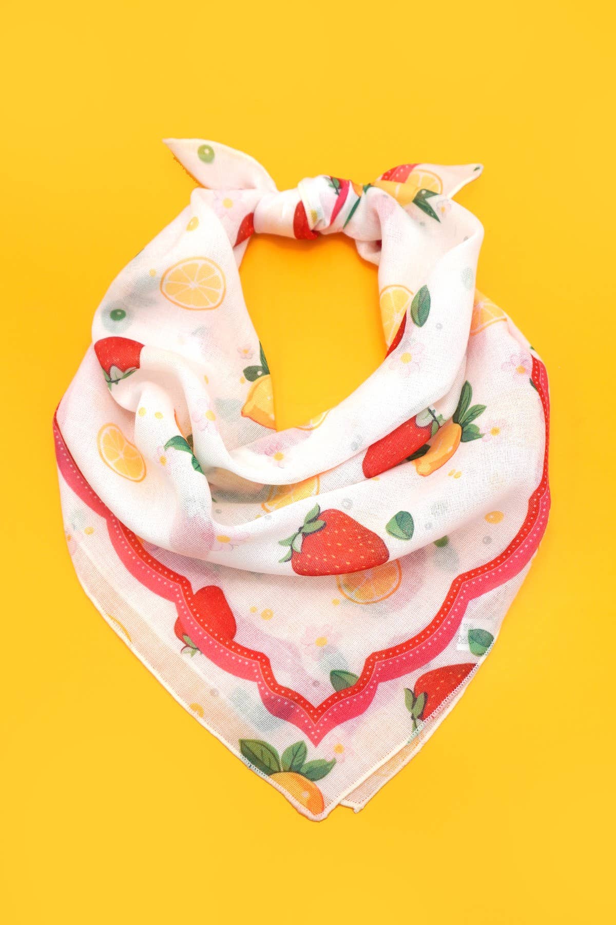 Strawberry Square Scarf