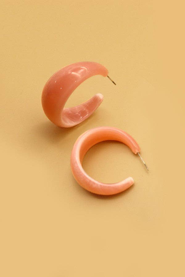 Marble Hoop Earrings