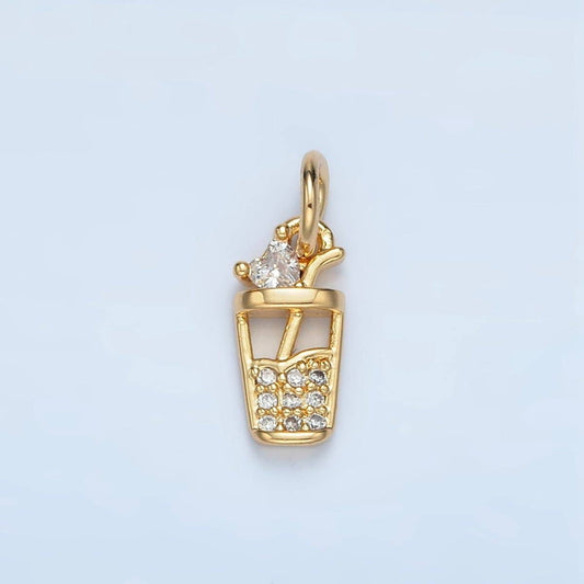 24K Gold Filled Iced Drink Charm