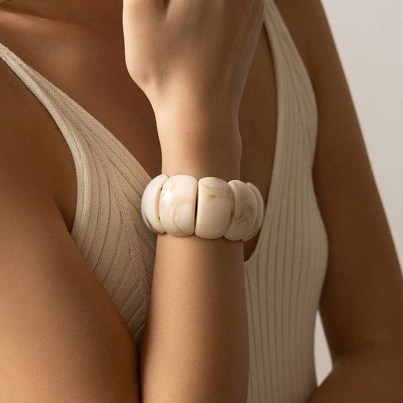 Color-Block Acrylic Bracelet