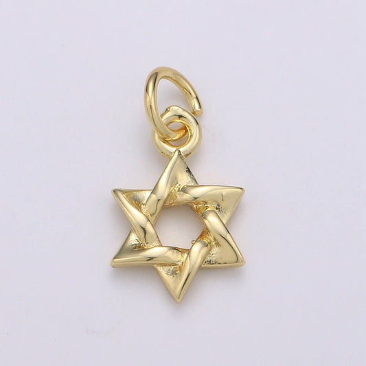 24K Gold Filled Edged Star of David Charm | D922