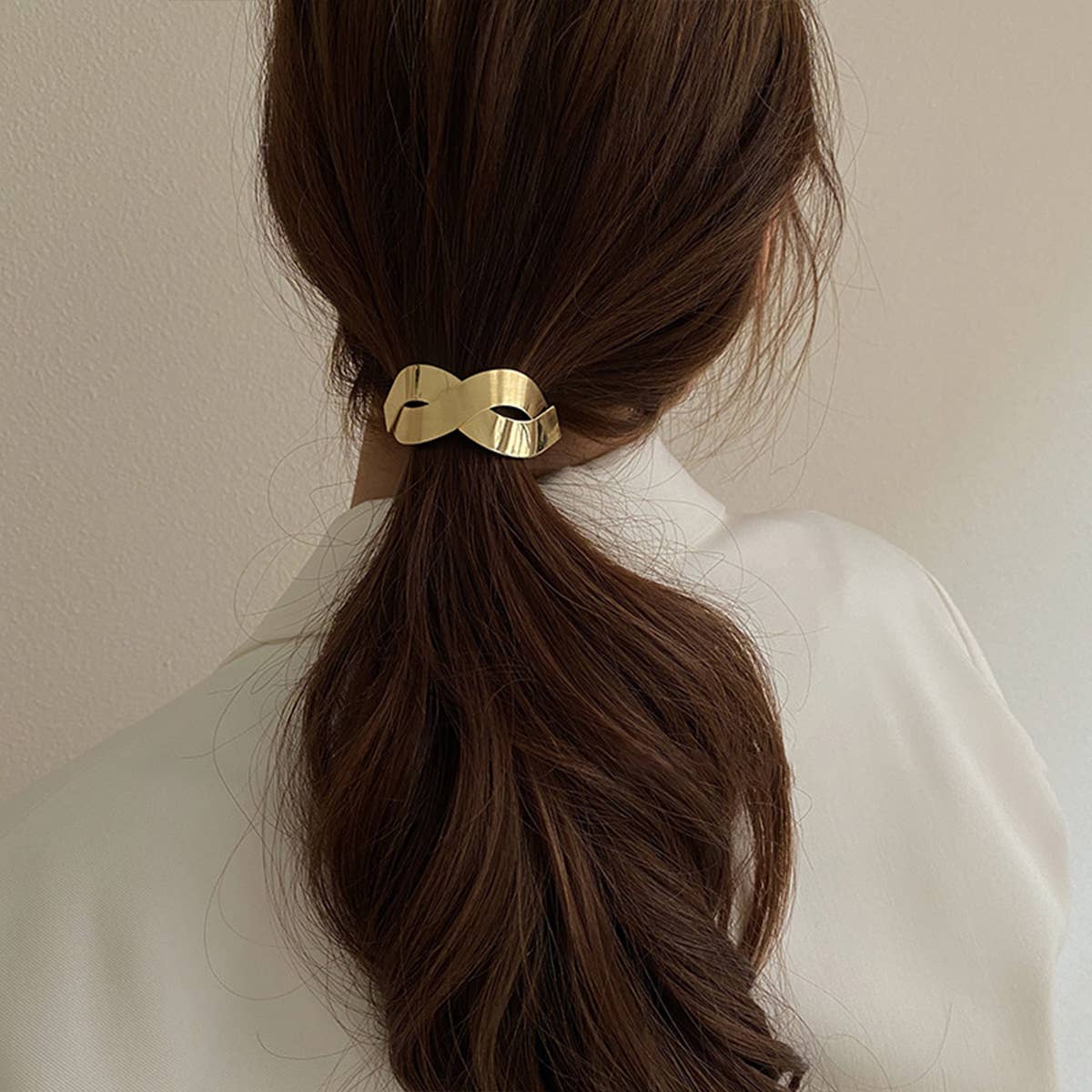 Simple Brushed Gold Hair Scrunchie