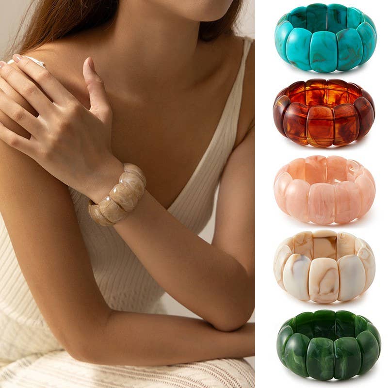 Color-Block Acrylic Bracelet