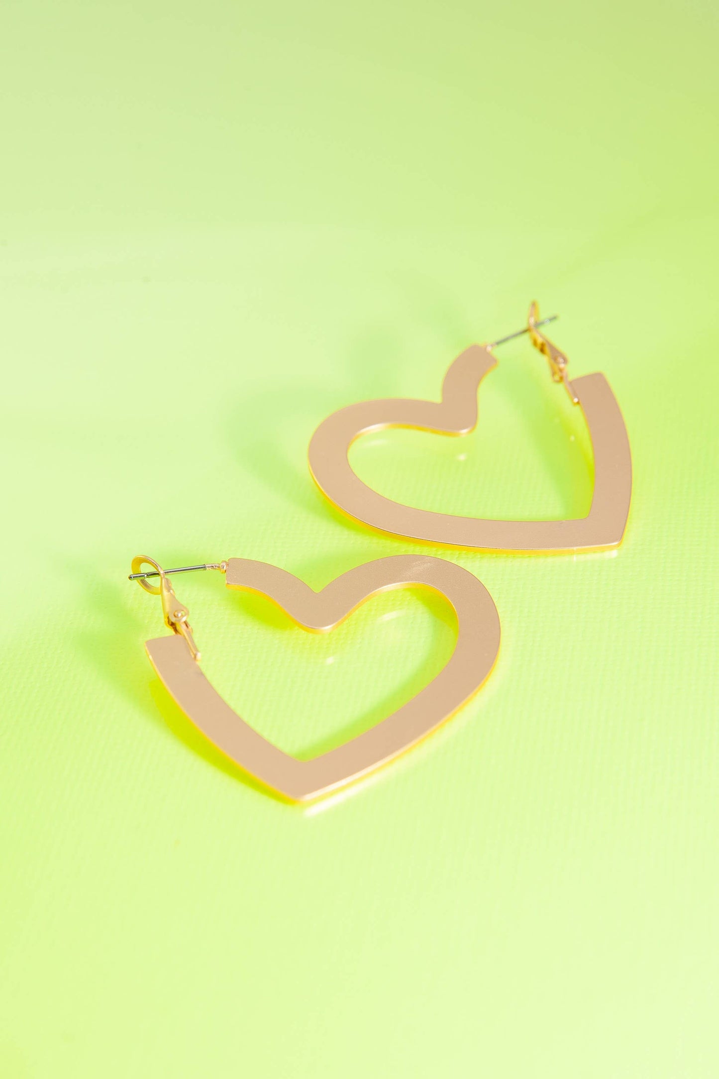 Matte Heart Hoop Earrings