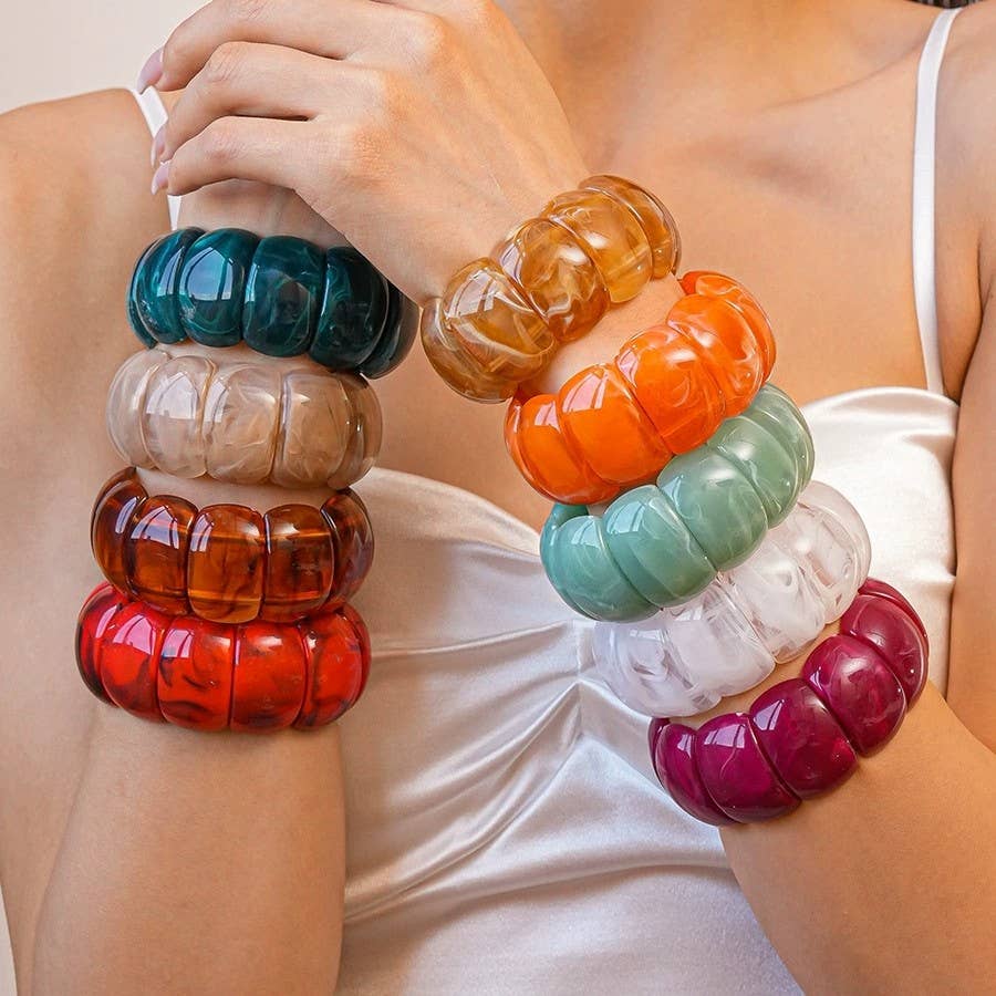 Color-Block Acrylic Bracelet