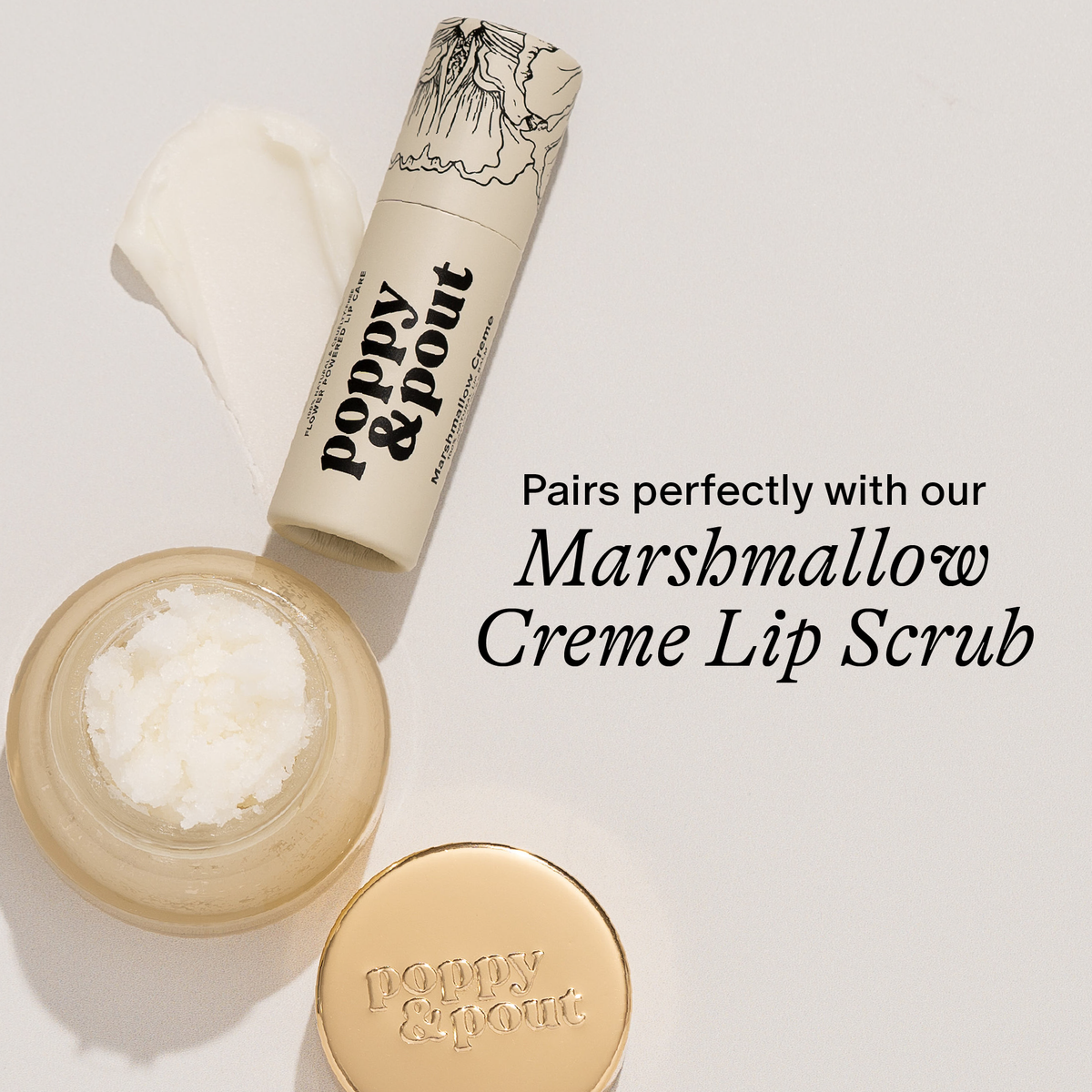 Poppy & Pout Marshmallow Creme Lip Balm