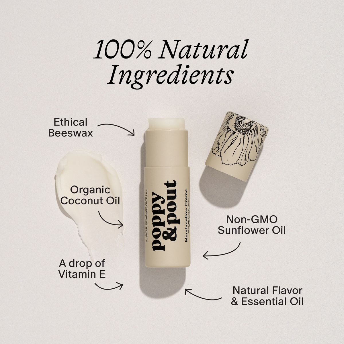 Poppy & Pout Marshmallow Creme Lip Balm