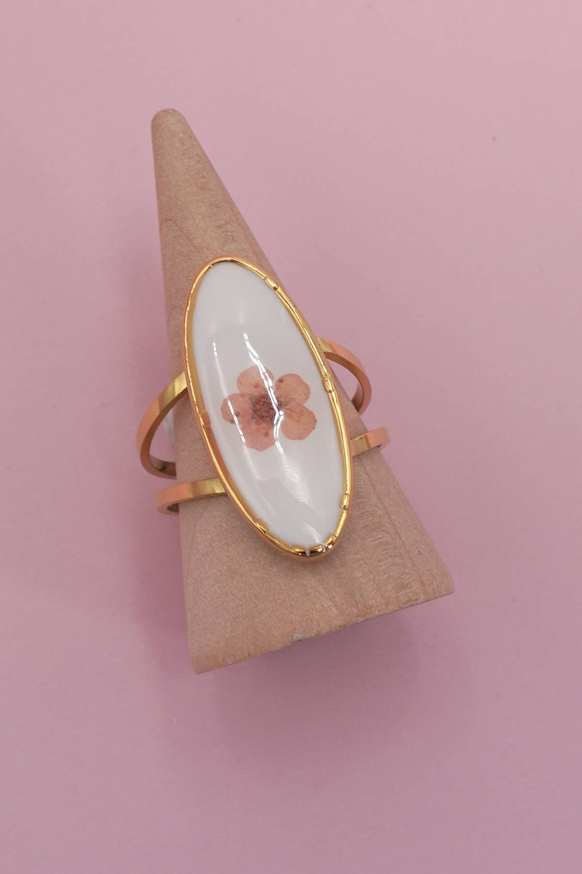 Pressed Flower Floral Rings