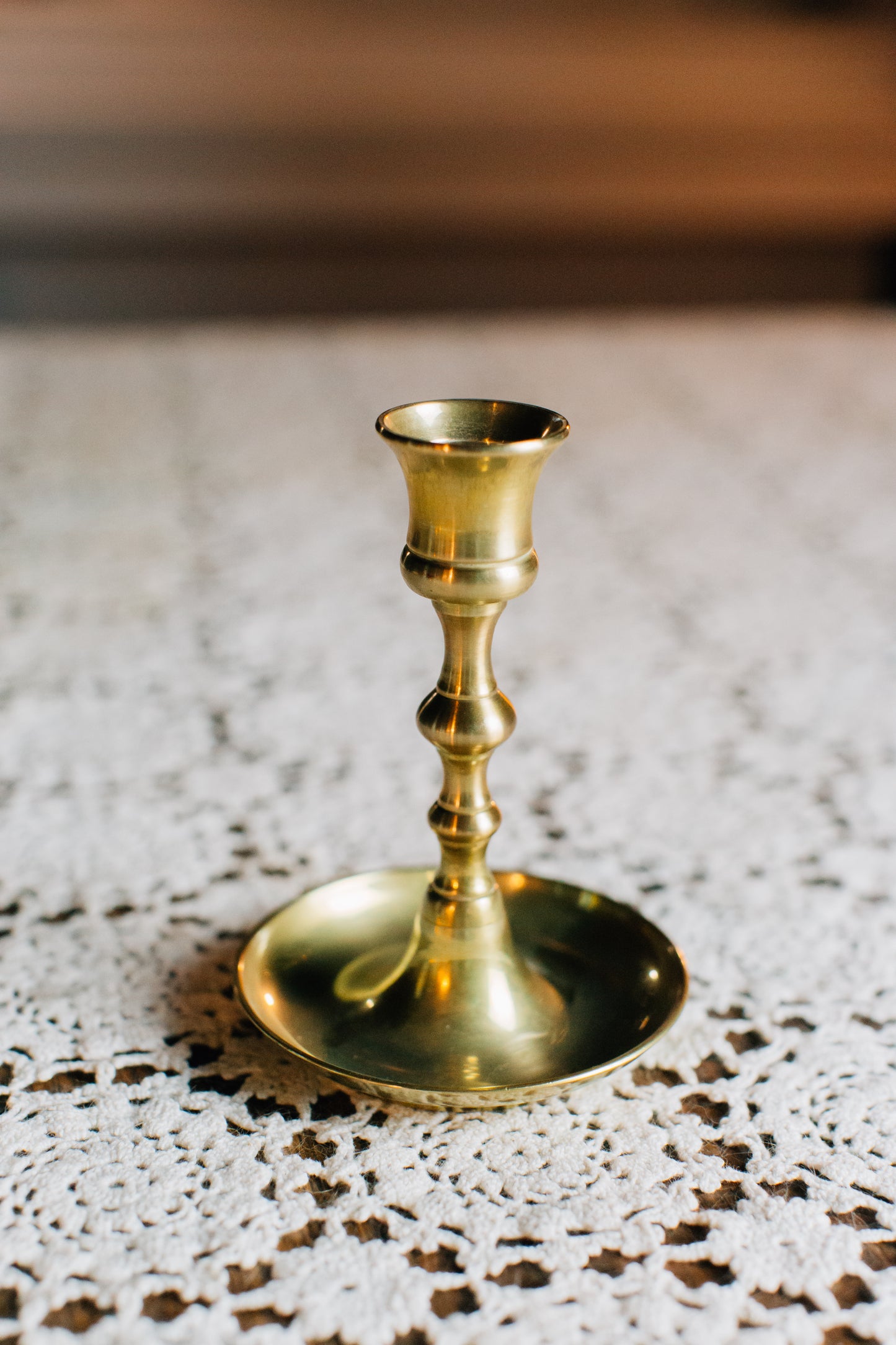 Vintage Brass Candle Holder