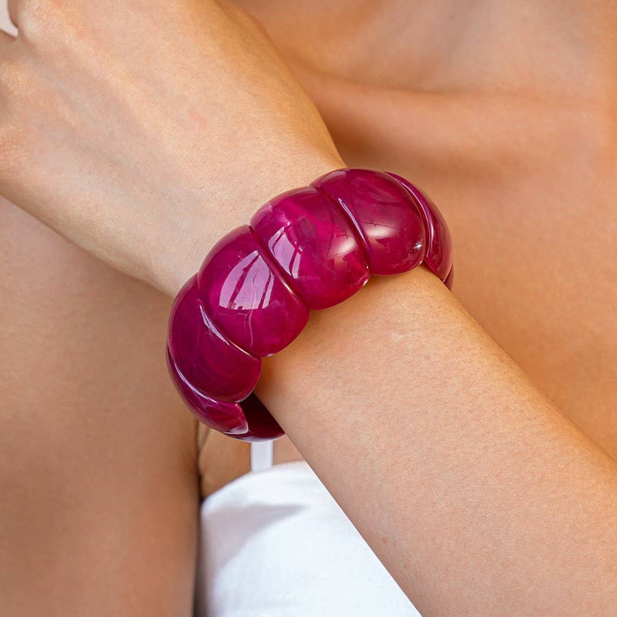 Color-Block Acrylic Bracelet