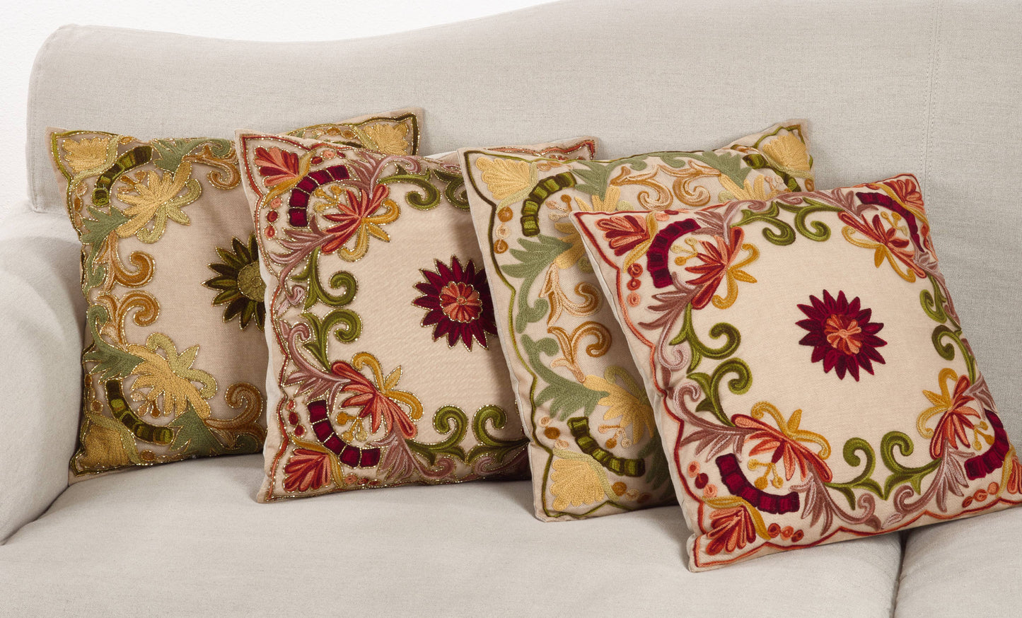 The Alessandra - Embroidered Pillow Cover