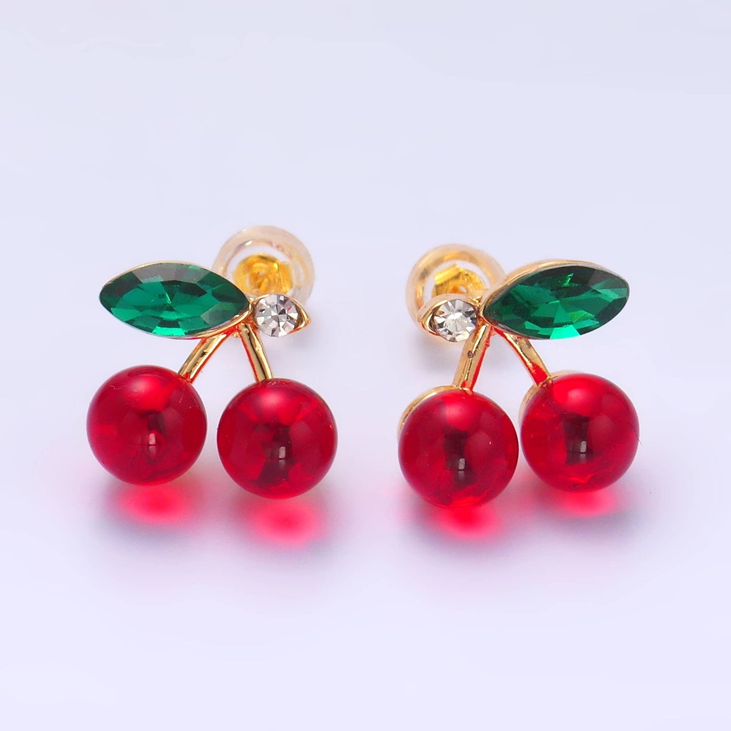 Red Cherry Stud Earrings