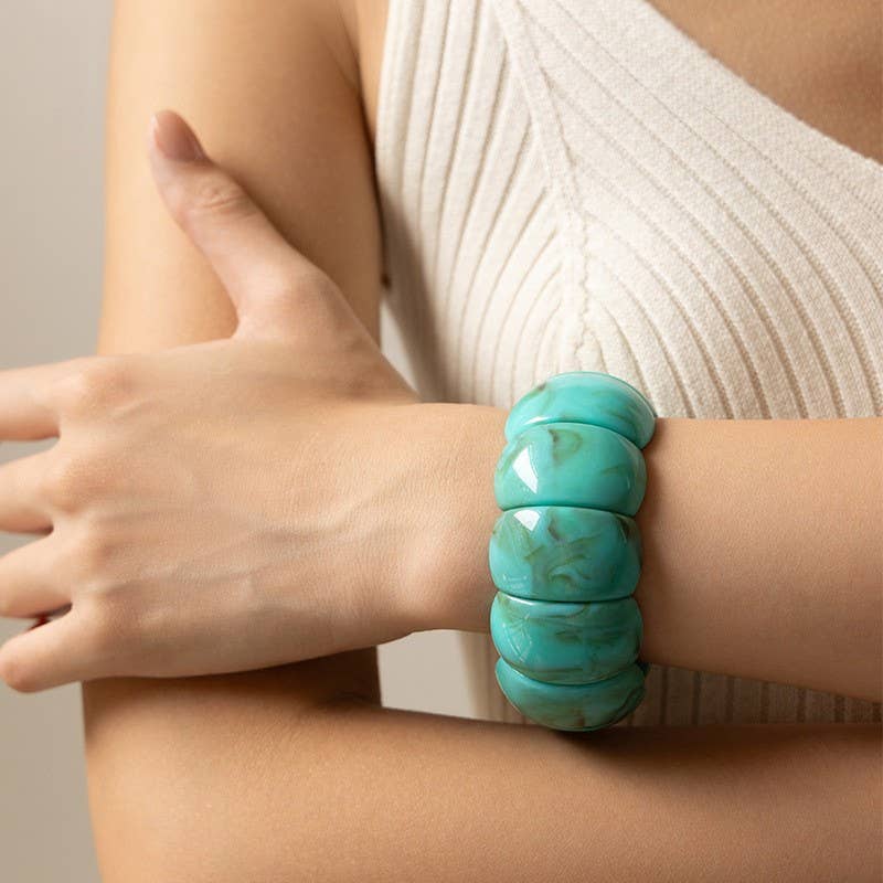 Color-Block Acrylic Bracelet