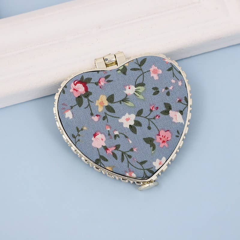 Handheld Floral Compact Mirror