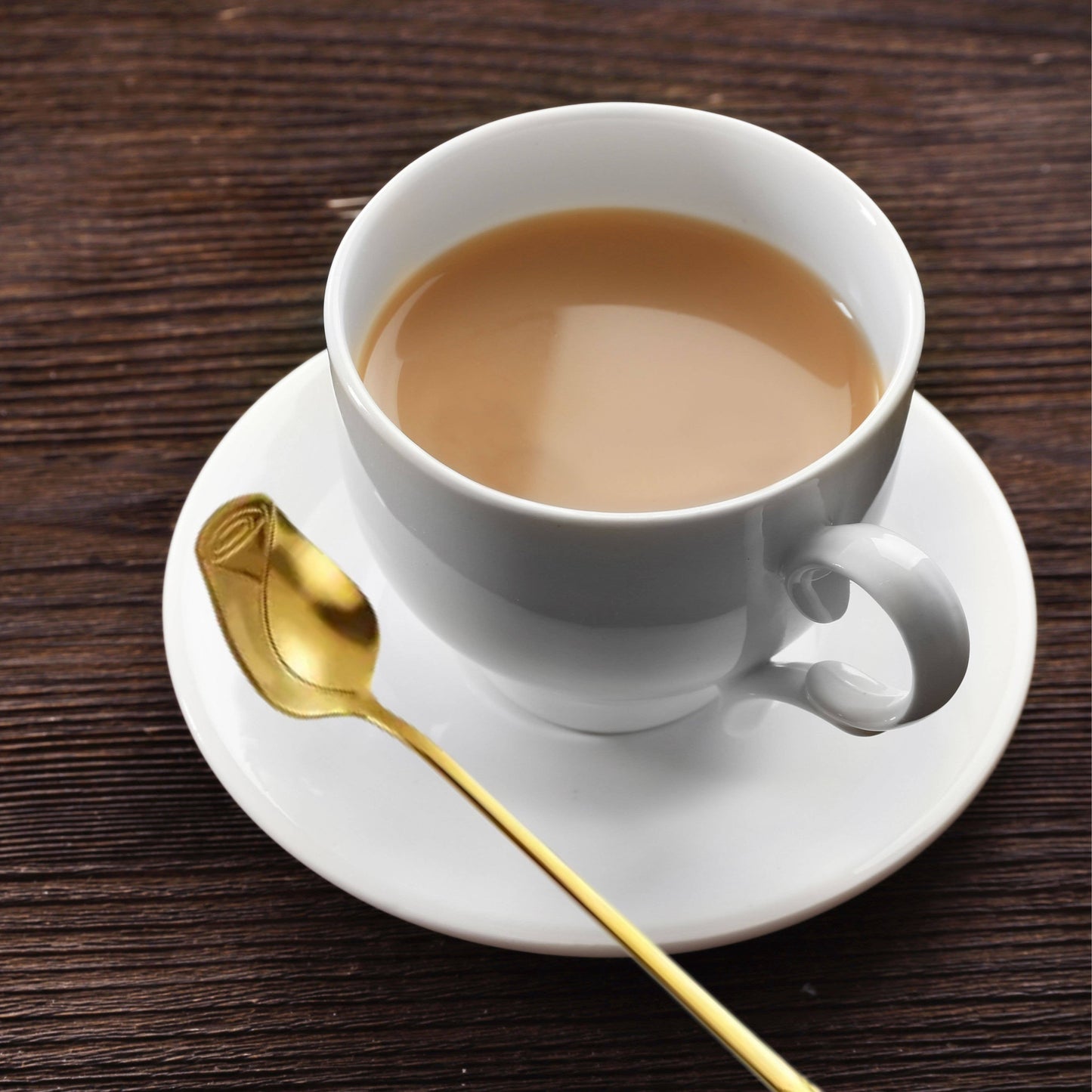 Elegant Golden Rose Spoon - Tea Parties, Dessert, Decor 5.2'