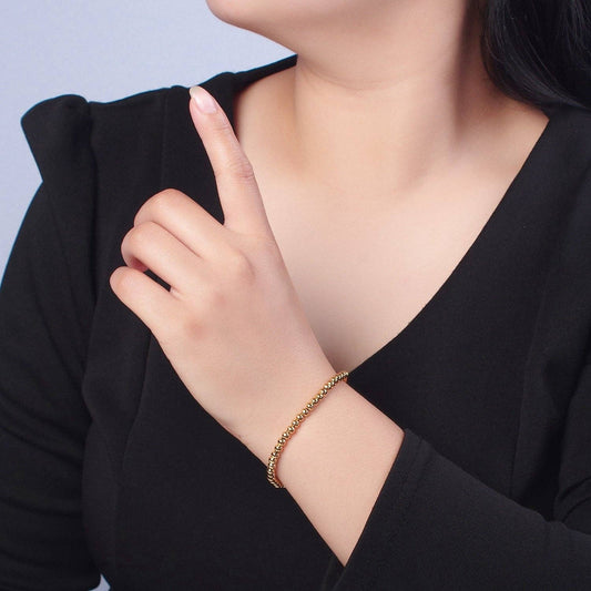 Gold Bead Bracelet for Charms
