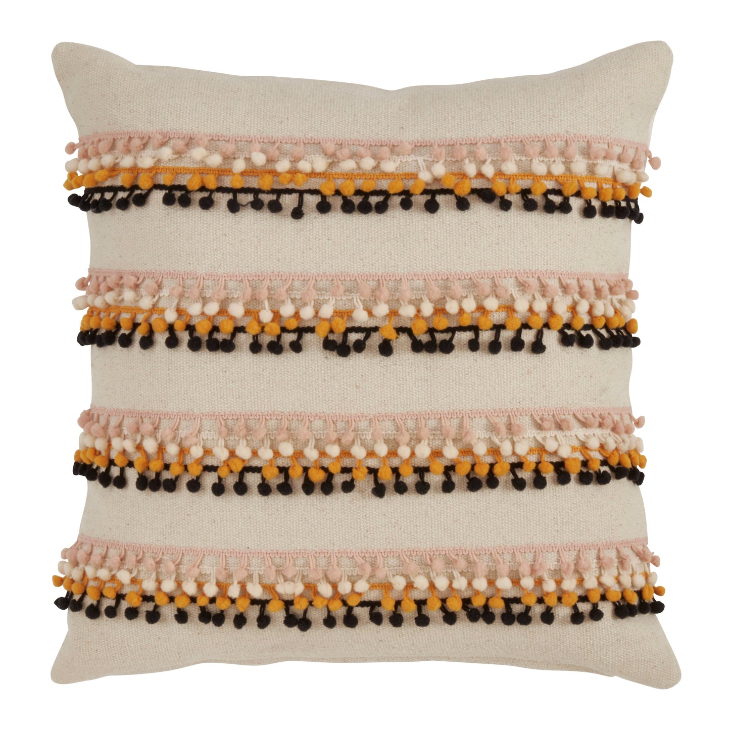 The Aiko - Pom Pom Applique Pillow Cover