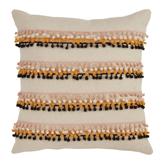The Aiko - Pom Pom Applique Pillow Cover