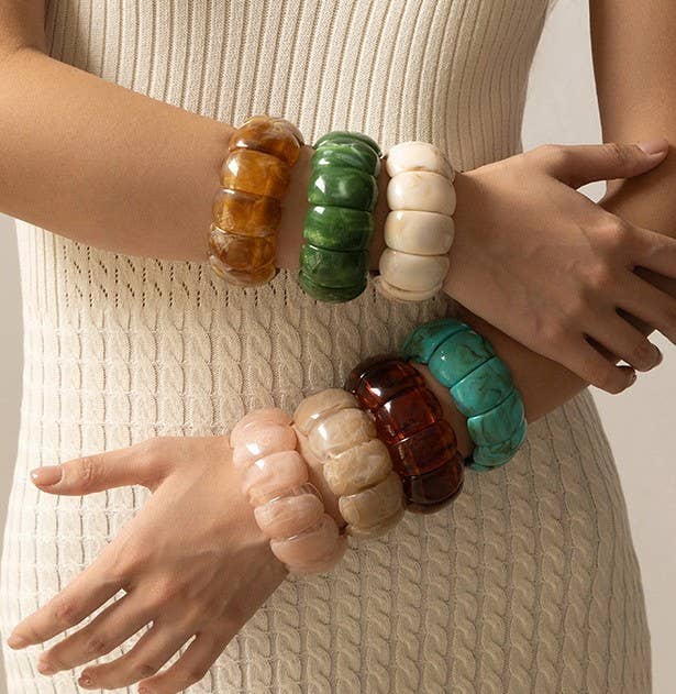 Color-Block Acrylic Bracelet