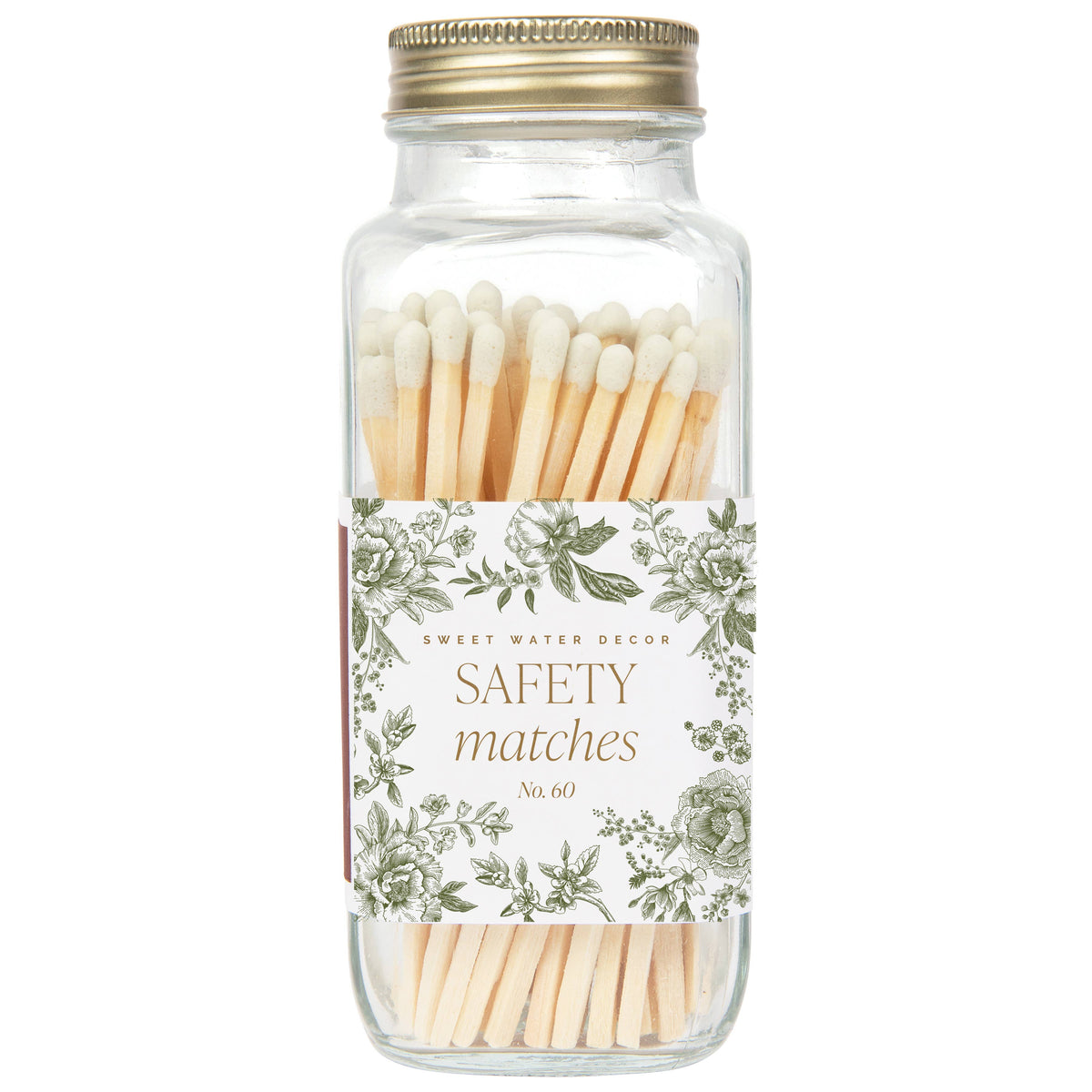 Green Delft White Tip Safety Matches - 60 Count