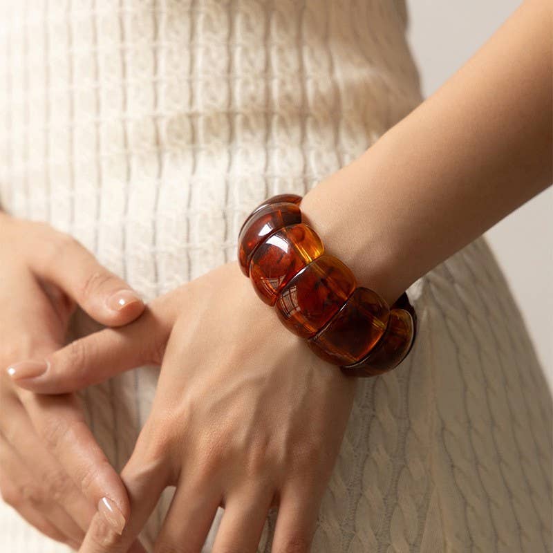 Color-Block Acrylic Bracelet