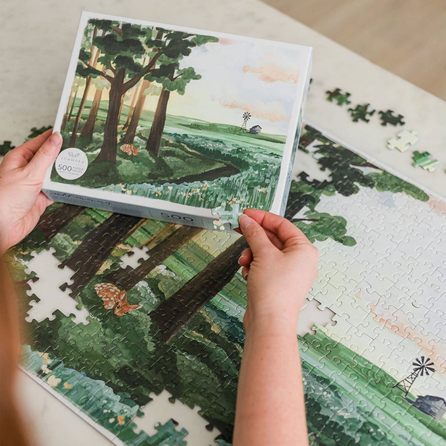 Sunlit Evening - 500 Piece Jigsaw Puzzle