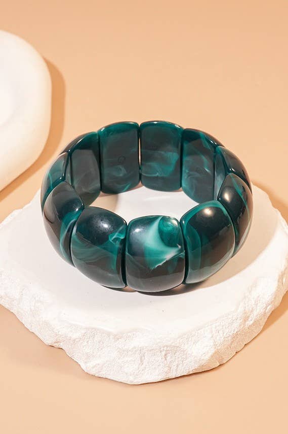 Color-Block Acrylic Bracelet