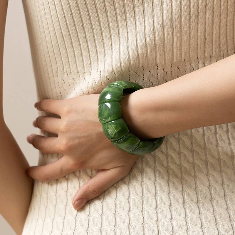 Color-Block Acrylic Bracelet