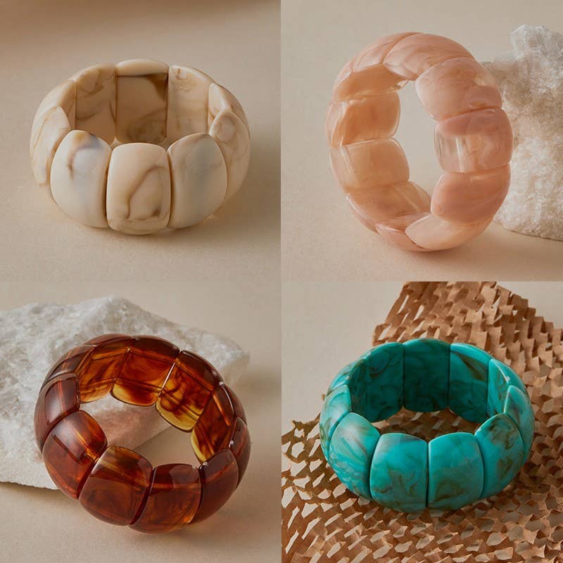 Color-Block Acrylic Bracelet